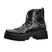 Botas negras de rock para hombre