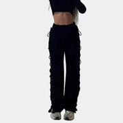 Pantalon à découpes latérales