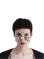 Silver Cyberpunk Face Mask