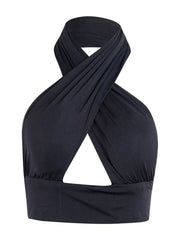 Sleeveless Backless Crop Top