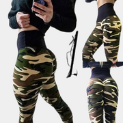 Pantalones cargo de mujer de corte ajustado y camuflaje