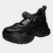 Zapatillas negras con plataforma y sin cordones