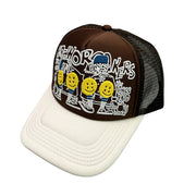 Smiling Face 3D Printed Y2K Cap