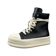 Baskets à lacets pour hommes, bottes noires