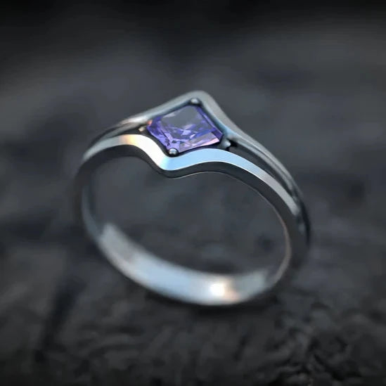 Natural Sterling Silver Female Ring