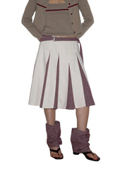 Striped Patchwork Y2K Skirt