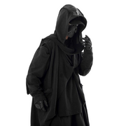 Chaqueta con capucha negra elegante