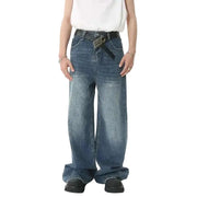 Stylish Metal Ring Design Y2K Jeans