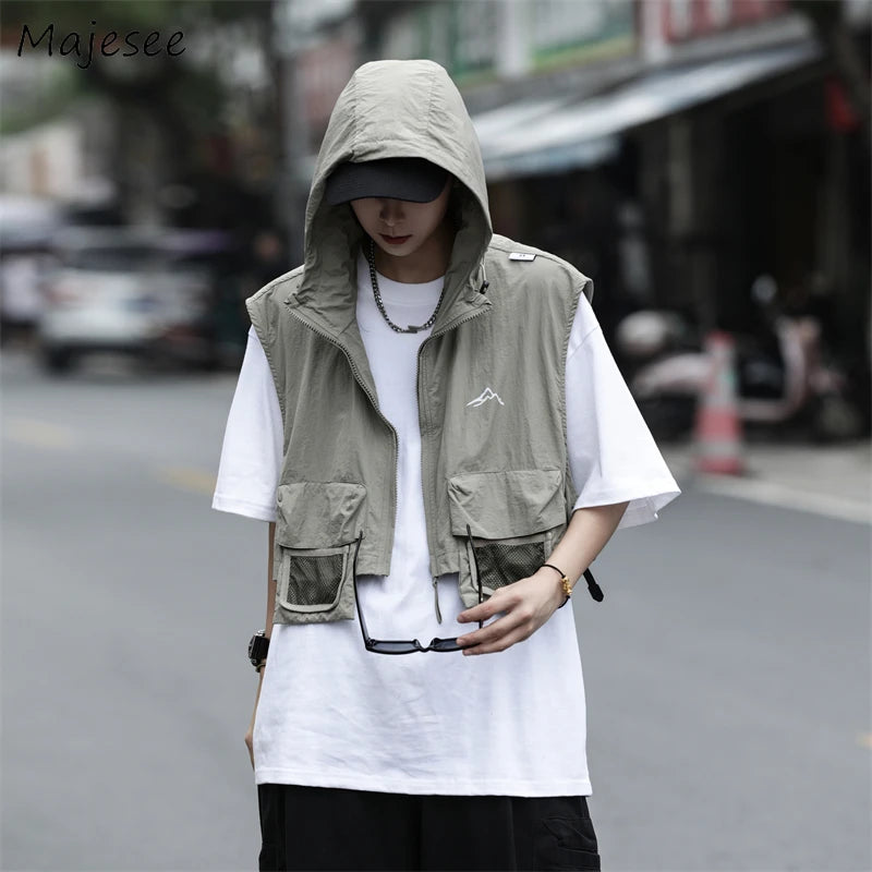 Street Wear Mens Fashion Tactical Vest Male Streetwear Fashion