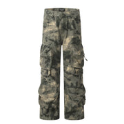 Pantalon Cyberpunk camouflage tie-dye