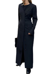 Chaqueta larga tipo gabardina para mujer, cortavientos de primavera
