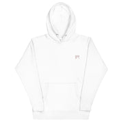 Sweat à capuche élégant brodé blanc urbain