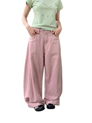 Vintage-Knopf-Jeans Damen Y2K