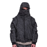 Chaqueta vintage de algodón estilo cyberpunk
