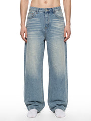 Vintage Wash Baggy Y2K Jeans