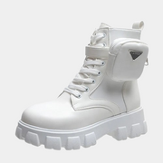 Botines blancos con plataforma