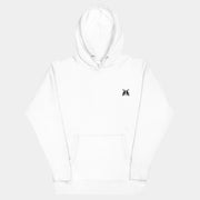 Sudadera con capucha blanca atrevida