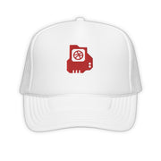 White Dribble Trucker Hat