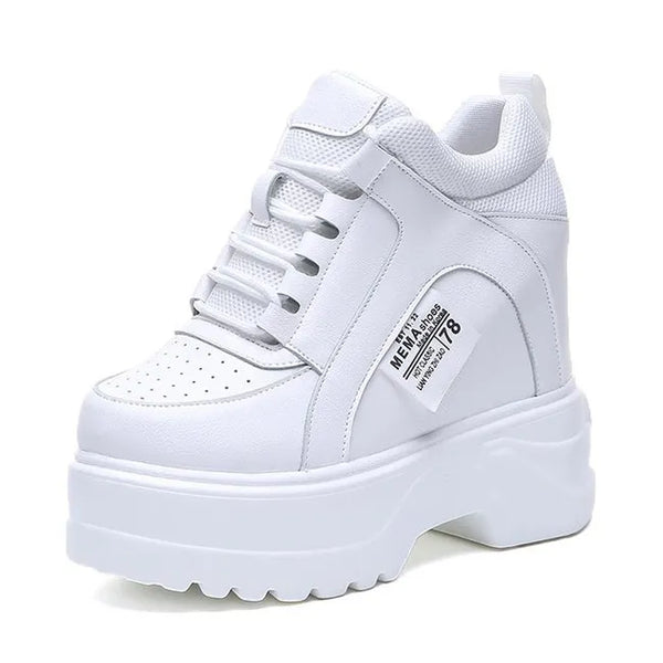 White High Top Sneakers Platform