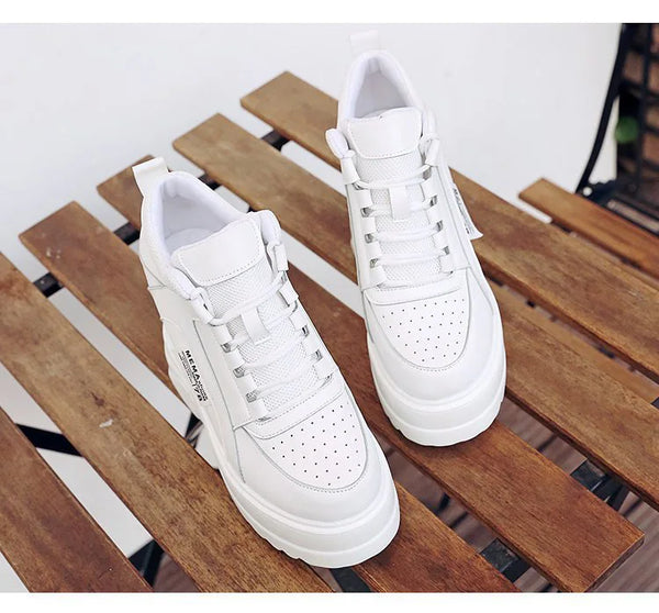 White High Top Sneakers Platform