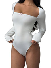 White Lace Bodysuit Top