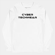 T-shirt blanc à manches longues et imprimé graphique