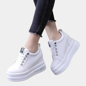 White Sneakers Platform Heels