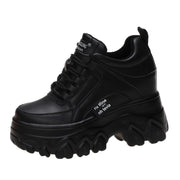 Women Black Platform Sneakers