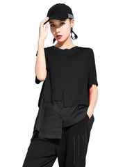 Schwarzes T-Shirt Damen Uni
