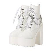 Women Thick Bottom White Platform Boots