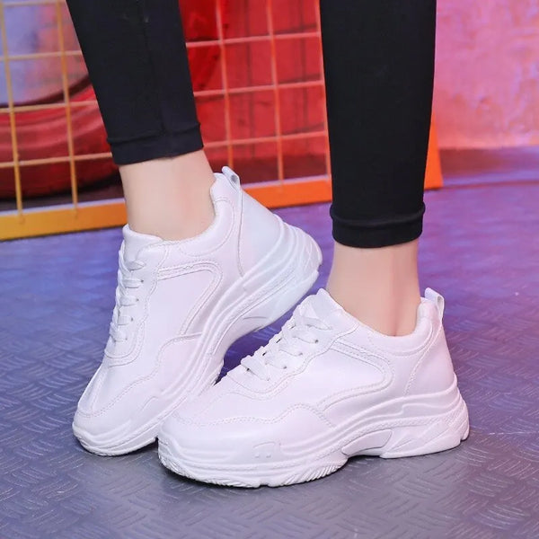 Women White Platform Sneakers