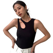 T-shirt noir à manches longues pour femme