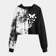 Sudadera corta con capucha para mujer