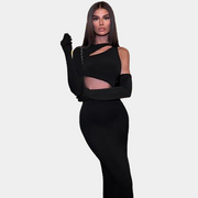Vestido largo con aberturas para mujer