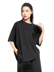 Camiseta de moda de media manga para mujer