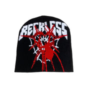 Gorro de lana tejido estilo Y2K
