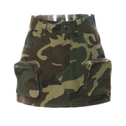 Y2K 3D Pockets Mini Skirt