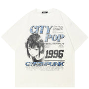 Camiseta casual de anime Y2K