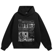 Sweat à capuche noir Y2K avec poches latérales