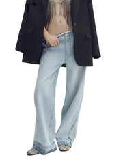 Y2K Embroidered Jeans Women
