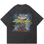 Camiseta gótica Y2K negra