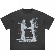 T-shirt graphique Y2K noir