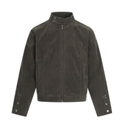 Y2K Jacke mit Stehkragen in Unifarbe