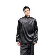 Chaqueta negra Y2K para hombre