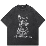 Y2K Oversized Graphic T Shirt Black