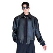 Blouson Homme en Cuir Synthétique Années 2000