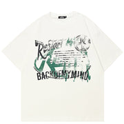 Camiseta blanca estampada estilo Y2K