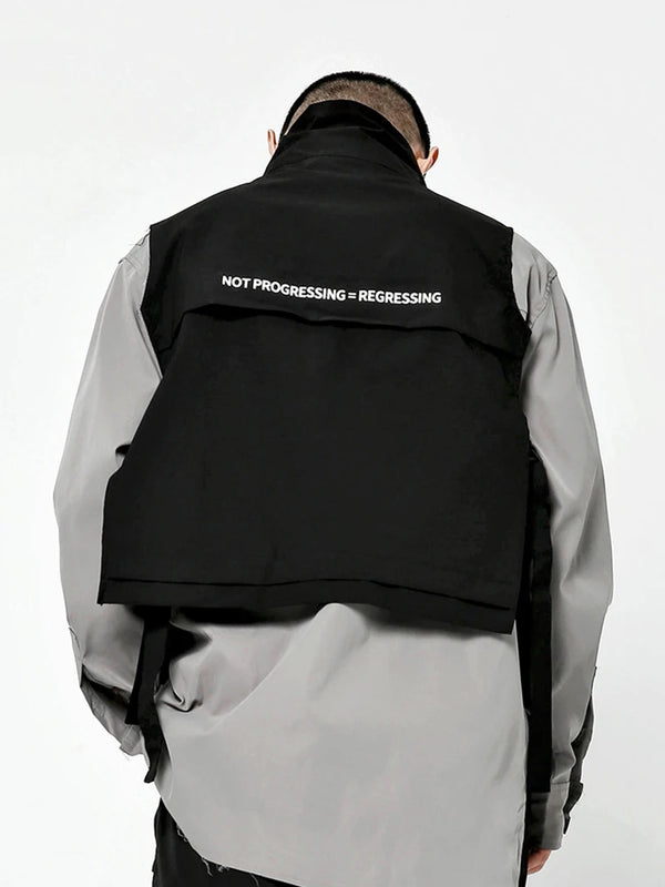 Zipper Men's Cargo Vest