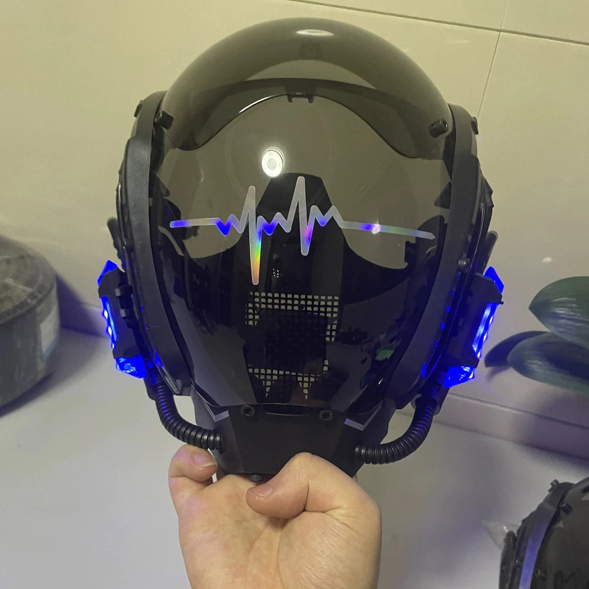 Sci-Fi Cyberpunk Led Helmet main image 1
