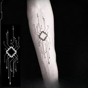 Cyberpunk arm tattoo